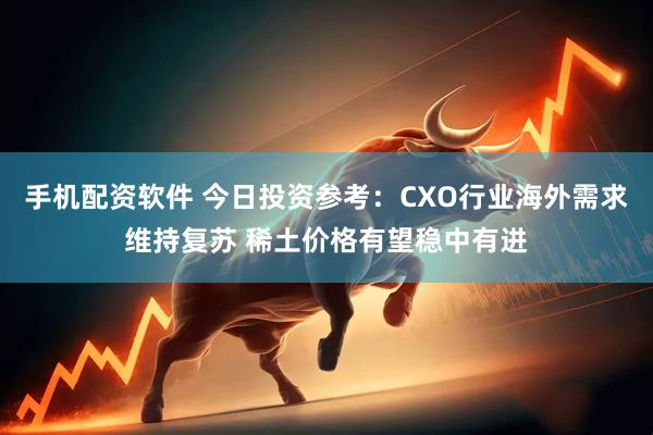 手机配资软件 今日投资参考：CXO行业海外需求维持复苏 稀土价格有望稳中有进